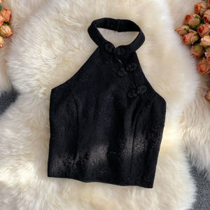 IELGY Áo Khoác Ngoài Mùa Hè Hot Sườn Xám Phiên Bản Cải Tiến Có Dây Phong Cách Cho Bé Gái Áo Ống Nữ Áo Trong Không Tay