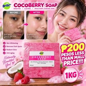 BritePH Cocoberry Soap 1KG / 10pcs Rebar | Beauty Bath Soap | Smooth & Fresh-Looking Skin