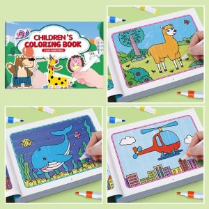 DJDK Stick Figures Coloring Books Baby Animals Drawing Book Early Education Toys Graffiti Drawing Toy School