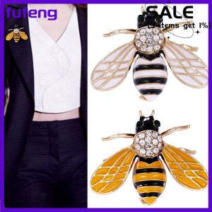 fufeng Women Delicate Little Bee Insect Rhinestone Pin Brooch Jewelry Accessory