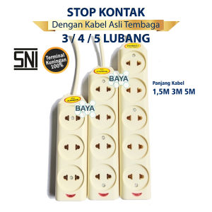 Probest STOP KONTAK TIPIS GEPENG Arde Original BER SNI kabel listrik Asli Tembaga colokan sambungan 3 4 5 lubang lobang panjang 15M 3M 5M 15 3 5 meter 3lubang 4lubang 5lubang SOCKET Outlet stopkontak Terminal Gantung Dinding Hook tembok rumah kamar toko
