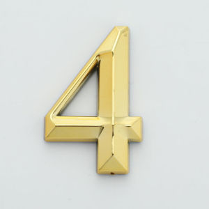 [Energetic] 1PC ความสูง5ซม.สติกเกอร์บ้านสีทองที่อยู่ป้ายประตูทองโมเดิร์นบ้านเลขที่