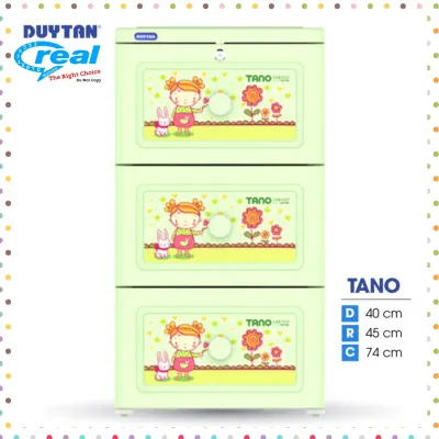 Tủ nhựa duy tân TANO 3 Tầng Nhỏ Gọn & Tiện Lợi - Ngang 40 * Rộng 45 * Cao 74cm+ FREESHIP Trong Nội Thành Sài Gòn ☎️