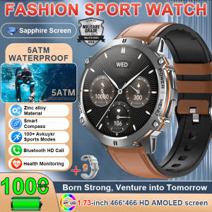 2025 New Men GPS Sports Smart Watch 1.73 AMOLED Compass Heart Rate 1000mAh Battery Bluetooth Call 10ATM Waterproof Smartwatch