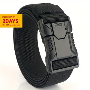 Mens Quick Release Tactical Belt Adjustable Breathable Square Pp Buckle Trendy Durable For Outdoors COD