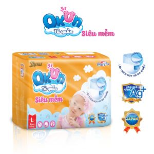 Tã quần em bé Okun Bỉm cho bé siêu thấm. khô thoáng chống hăm khử mùi gói nhỏ tiện lợi tã chất lượng chính hãng