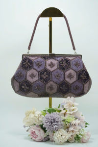 [ Woosilver ] Túi Cườm Vintage Tím Lavender – Secondhand – TX373