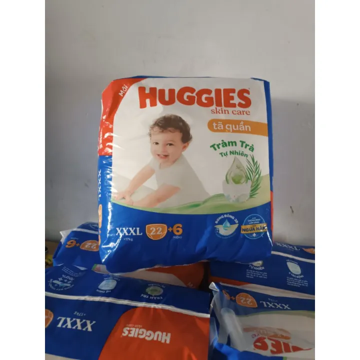 Tã quần Huggies Skincare Jumbo XXXL22 + 6 miếng
