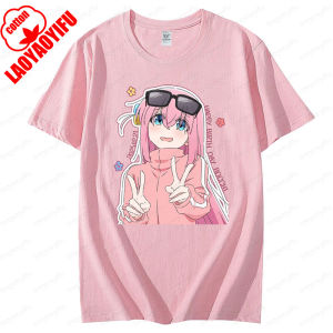 BOCCHI THE ROCK Cute Bocchi Printed T-shirt Men Women Summer Daily Life Cotton Tee Tops Rock and Roll Lover Short Sleeve