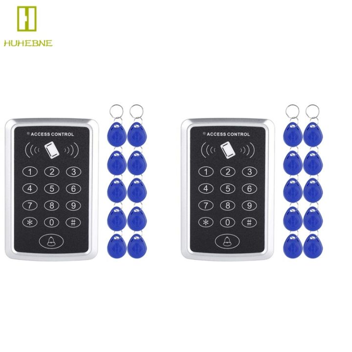 2X 125KHz RFID Access Control Keypad EM Card Reader Door Access Control ...