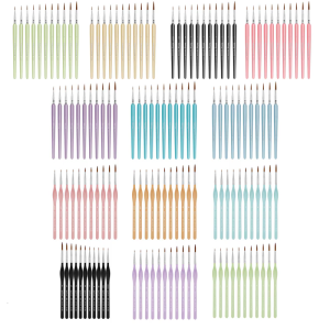 11Pcs Detail Brush for Acrylic Watercolor Gouache Oil Face Painting Model Figurine Artwork Miniature Brus
