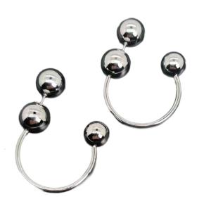 Metal Ball Earrings European and American Style Front and Back Studs Earrings Ladies Girls Travel Wedding Accessory