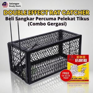 🇲🇾Selangor Ready Stock High Sensitive Mouse Trap Cage Perangkap Tikus Besi Anti Karat Automatic Lock Rat Catcher 23cm