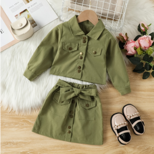 (KIDSFO-20) SALE Setelan Set Anak Perempuan Fashion Korean Fully Button