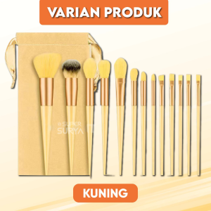 Brush Make Up Set 13 in 1 Mini Travel Lengkap Cosmetic Brush Powder Eye Shadow Foundation