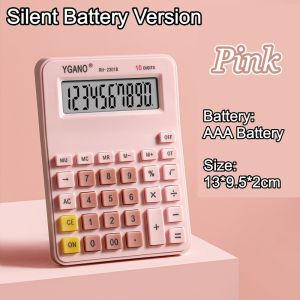 Desktop Calculator Ten Digit Display Silent Keypad Portable Lightweight Dual Power School Office Study