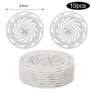 10ชิ้น9.5เซนติเมตรตะแกรงกรองระบายน้ำสำหรับพื้นแบบใช้แล้วทิ้งสำหรับห้องครัวห้องน้ำป้องกันการอุดตันท่อระบายน้ำดักผมอุปกรณ์เสริมทำความสะอาดในครัวเรือน