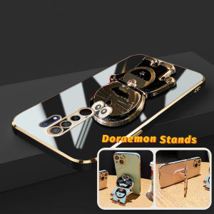 Casing Ponsel untuk Xiaomi Redmi 9 9A 9AT 9i 10A 10C 9T 9 Power 9 Prime POCO M2 Case silikon pelapis pola HP Doraemon berkilau softcase bungkus penuh casing ponsel tahan kesing guncangan penutup pelindung Phone Stands