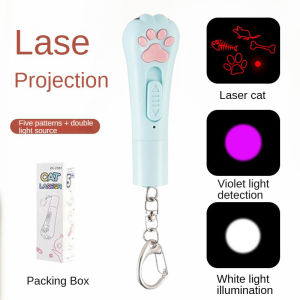 Laser Cat Teasing Pen Laser Cat Teaser Stick Multifunctional Mini Handheld USB Charging Multi Pattern
