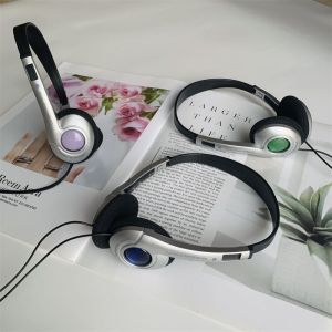 DUDAN Over Ear Retro Headset Millennium Wind Personality Y2K Headphone Fashion Type C Wired Headphone Lisening Music