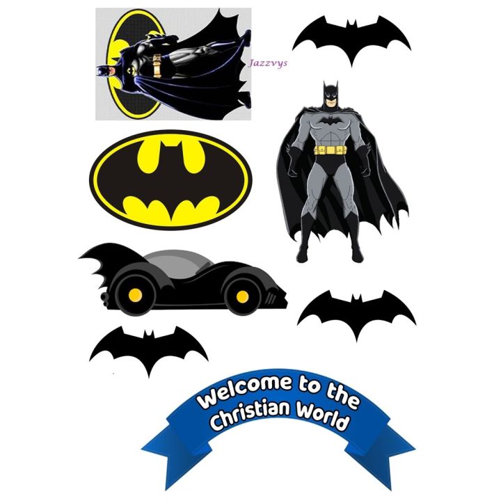 Batman Birthday Cake Topper Template Printable | Bobotemp