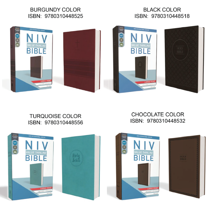 NIV Value Thinline Bible Large Print , Leathersoft • English Bible ...