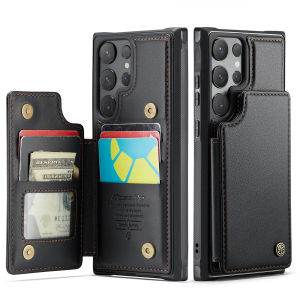 Shockproof Leather Card Hold Wallet Case for Samsung Galaxy S24 Ultra S23 FE S25 A16 A55 A54 A53 A15 RFID Blocking Stand Cover