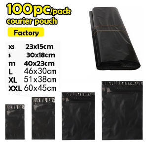 100pcs Black Courier Shipping Pouch makapal Polymailer Pouch Self Adhesive Mailer Pouch thick Plastic Packaging