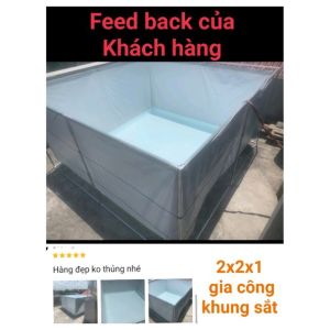 Bể bạt nuôi cá ốc loại cao cấp ánh bạc - đã gia công