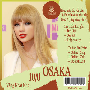 Thuốc nhuộm tóc Osakak màu Vàng Nhạt Mã 10/0 - Lựa chọn tuyệt vời cho nhuộm tóc tại nhà với màu sắc tự nhiên