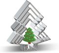 Christmas Tree Cookie Cutter Set of 4 - Bulk, Large, Medium, Small Sizes Xmas Tree Cookie Cutters Biscuit Molds for DIY Chirstmas Day Holiday Party Decorations - Stainless Steel Azflyife. 