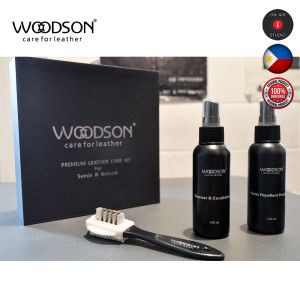 SUEDE & NUBUCK PREMIUM LEATHER CARE KIT (CLEANER & CONDITIONER WATER REPELLENT & PROTECTOR SUEDE BRUSH) by WOODSON