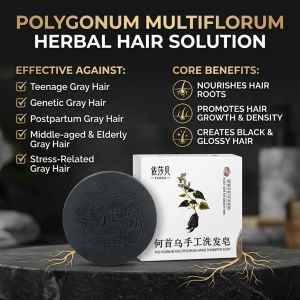 Polygonum Hair Care Soap Plant-Based Hair Shampoo Bar Nourishing Scalp Cleansing Soap Strengthening Hair Care for Men Women Daily Use