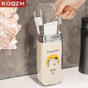 [COD] KOQZM KITCHEN Cartoon Cute Toothbrush Cup Travel Toothbrush Holder Simple Portable Mouthwash Cup For Business Trip Home Camping