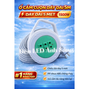 Ổ Cắm Điện Cuộn Dây 1500W – Ổ Cắm Quay 3 Lỗ Tiện Dụng Nhựa ABS Chống Cháy Ổ Cắm giá rẻ