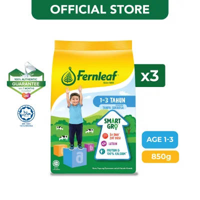 Fernleaf Milk Powder for Children 1 - 3 years Plain (850g x 3)