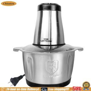 [Chinatera Brand Store]2L เครื่องบดเนื้อสัตว์ไฟฟ้า 250W เนื้อสัตว์อัตโนมัติมินเซอร์สแตนเลสสตีลการบรรจุเครื่องบดอเนกประสงค์สำหรับการใช้งานครอบครัว