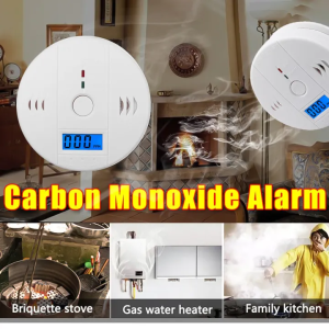 Home Security LCD Carbon Monoxide Poisoning Warning Alarm Detector Independent CO Gas Sensor Warning-up Alarm Detector Carbon Monoxide detector for car