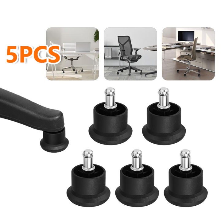 5Pcs Chair Caster Wheels Bell Glides Office Chair Fixed Wheels
