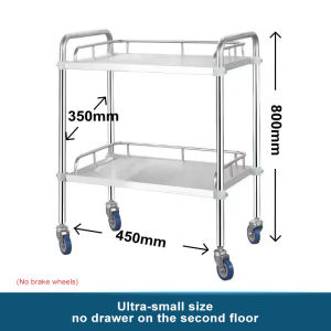 304 metal Stainless Steel Treatment cart Medical equipment Trolley Nursing Operation Mobile Support and storage trolley