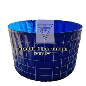 kolam bulat orchid terpolin semi karet d 1.5 tinggi  1.20