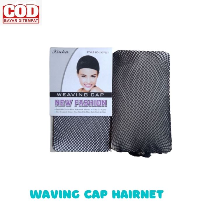Weaving Cap Jaring Rambut Hair Net Fleksible Cool Mesh Untuk Wig Topi