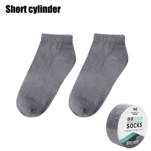 2Pairs Disposable Socks Outdoor Portable Compression Travel Sock Thin Sweat Absorbing One Time Cotton Socks Sport for Men Women