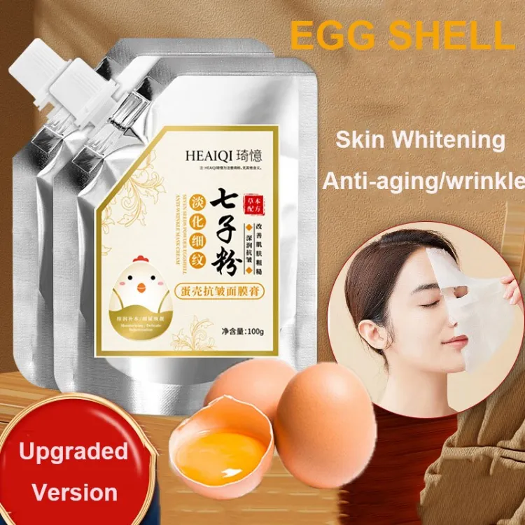 Natural Egg Shell Mask Cream Face Whitening Brightening Anti aging