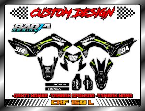 COD - STIKER DECAL HONDA CRF 150 L FULL BODY FREE CUSTOM DESIGN
