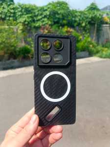 Casing Infinix Gt 20 Pro Silikon Carbon Magsave Ring Wireless Charger Soft Case Handphone