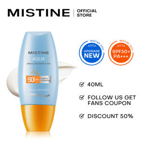 228MISTINE 2025 UV Shield AQUA Sunscreen Sunblock Moisturizer Waterproof Face/Body Cream SPF50+PA+++ 40ML