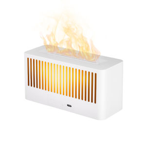 Kemei Realistic Flame Aroma Diffuser Humidifier for Home Bedroom Aromatherapy Machine Office Desk Ambient Light Standing Special