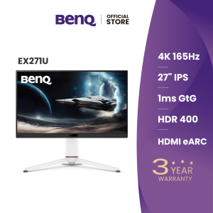 BenQ MOBIUZ EX271U 27" 4K 165Hz IPS eARC HDRi 95% DCI-P3 Gaming Monitor with Color Shuttle (จอเกมมิ่ง 4K 165hz)