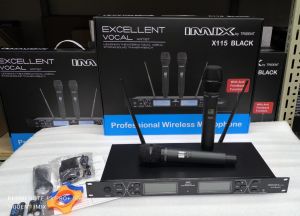 IMIX X115 Black UHF dual professional wireless microphone with ANTI FEEDBACK function long range and changeable frequency